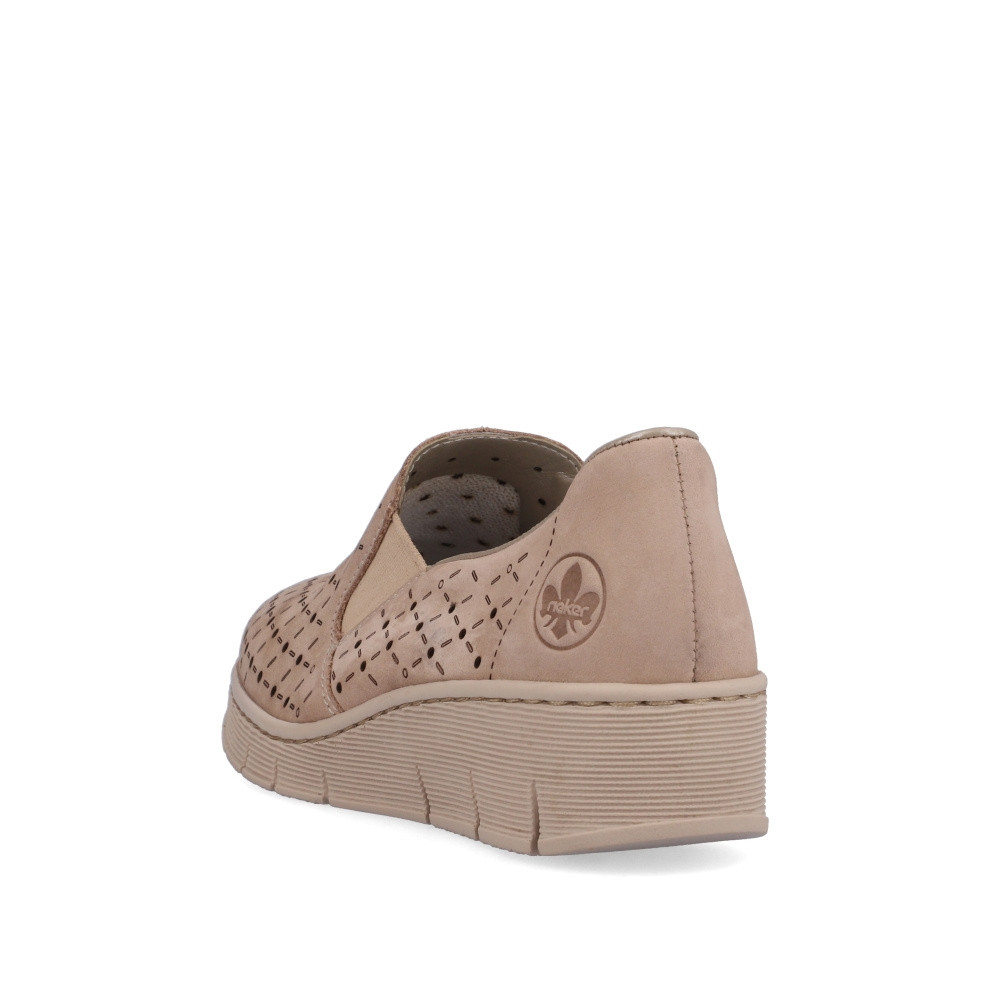 detail Dámské mokasíny RIEKER 53795-60 béžová S4