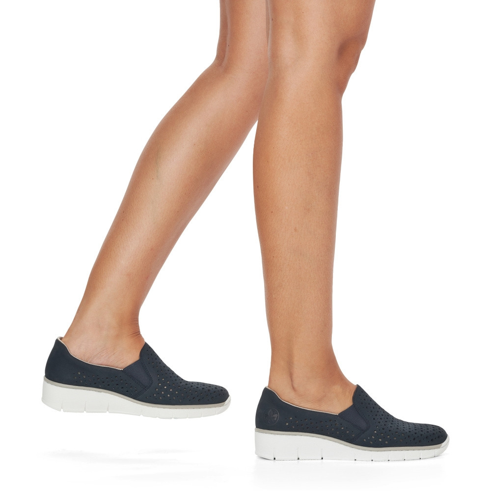 detail Dámské mokasíny RIEKER RIE-10103681-S3 modrá