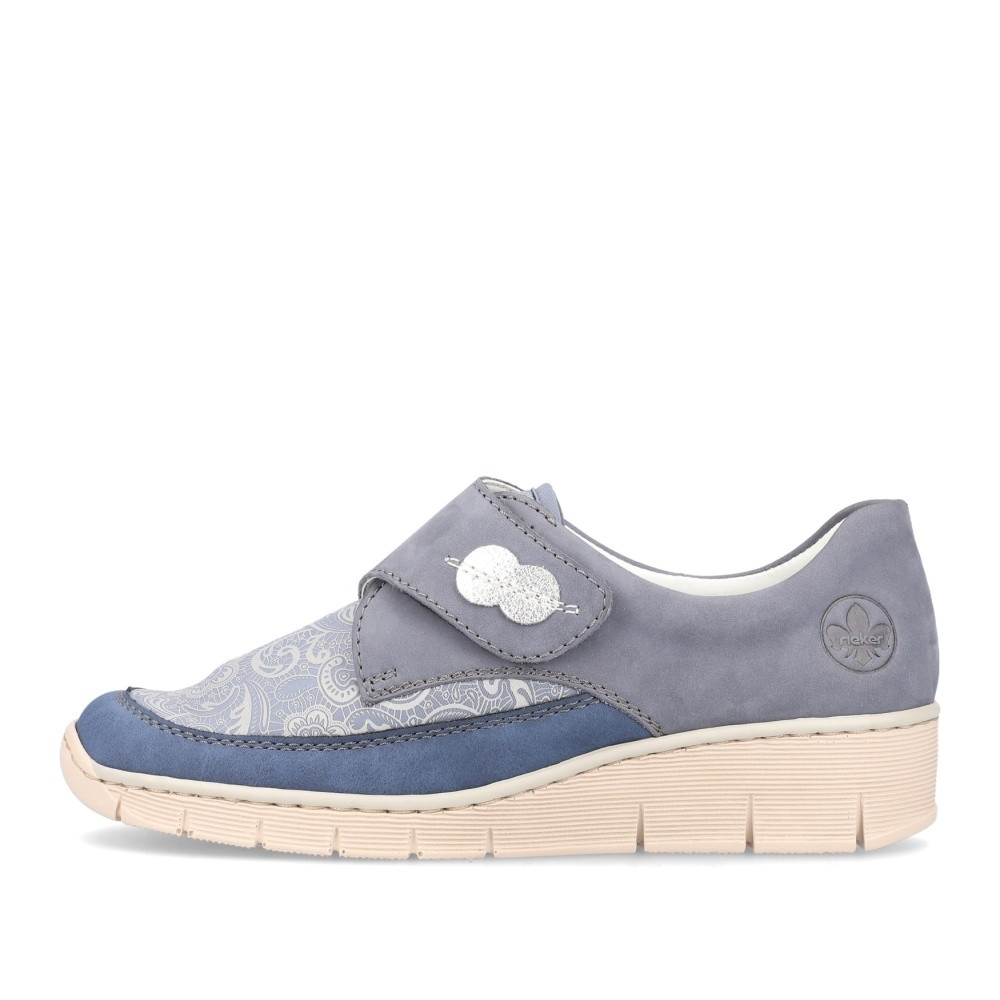 detail Dámské polobotky RIEKER 537C0-15 modrá S3