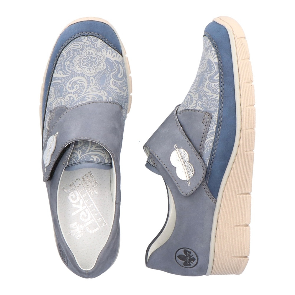 detail Dámské polobotky RIEKER 537C0-15 modrá S3