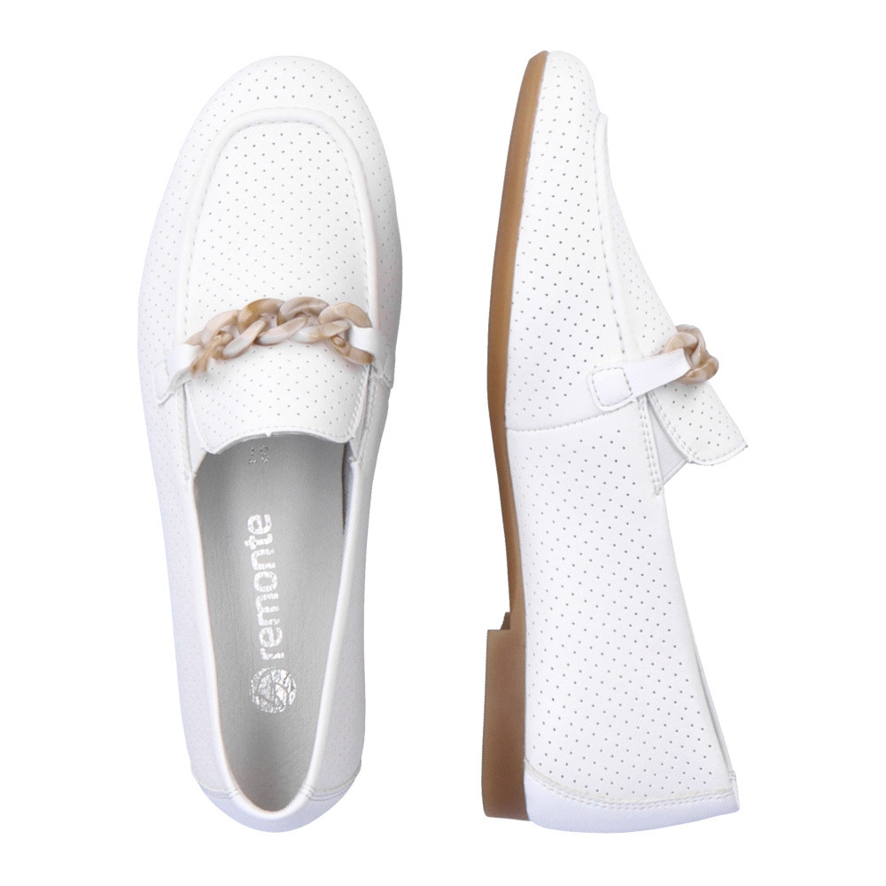 detail Dámské mokasíny REMONTE D0K01-80 bílá S3