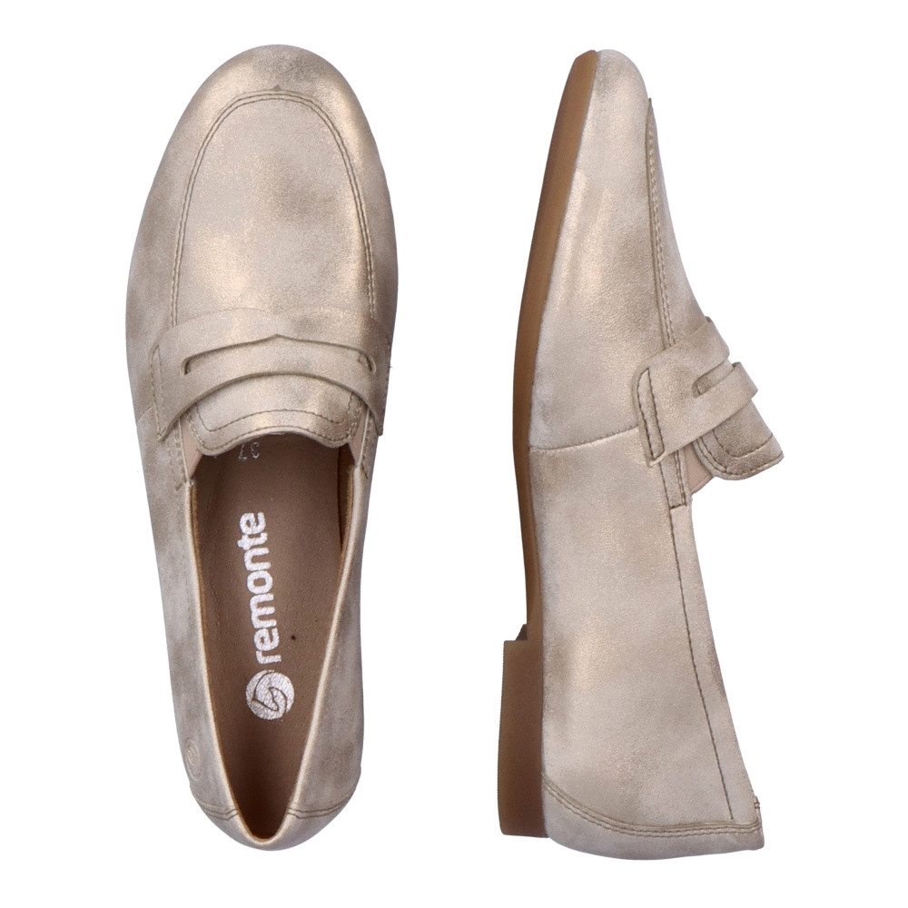 detail Dámské mokasíny REMONTE D0K02-60 zlatá S3