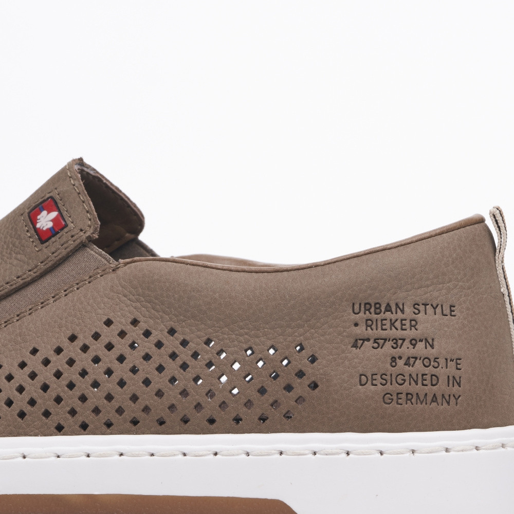 detail Pánské mokasíny RIEKER RIE-10103955-S3 hnědá