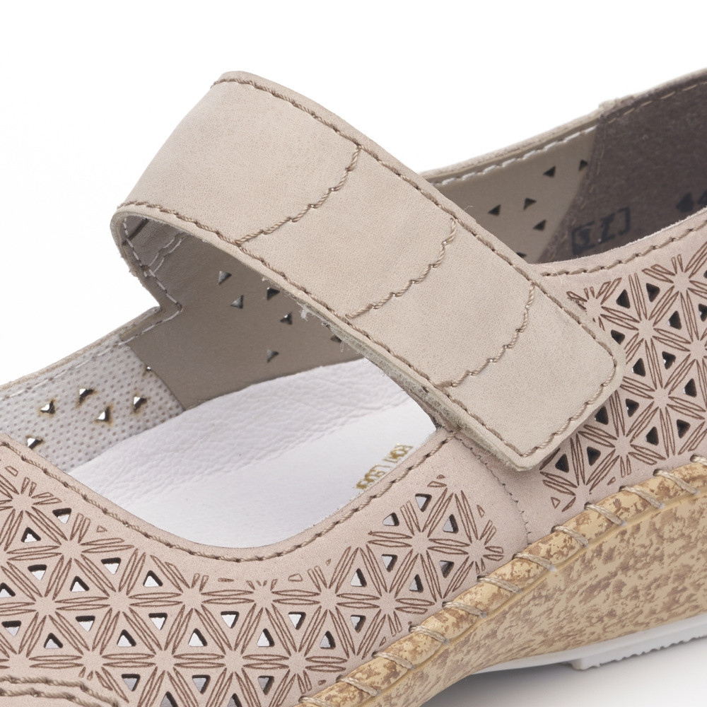 detail Dámské polobotky RIEKER 44864-60 béžová S4