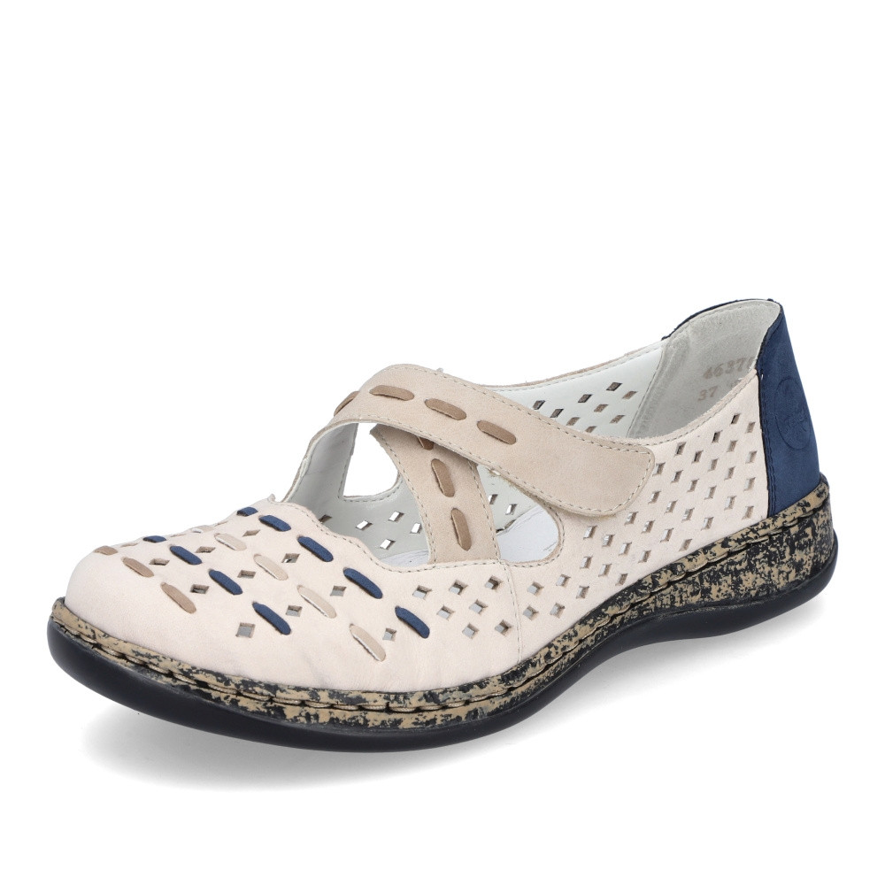 detail Dámské baleríny RIEKER 46378-90 béžová S3