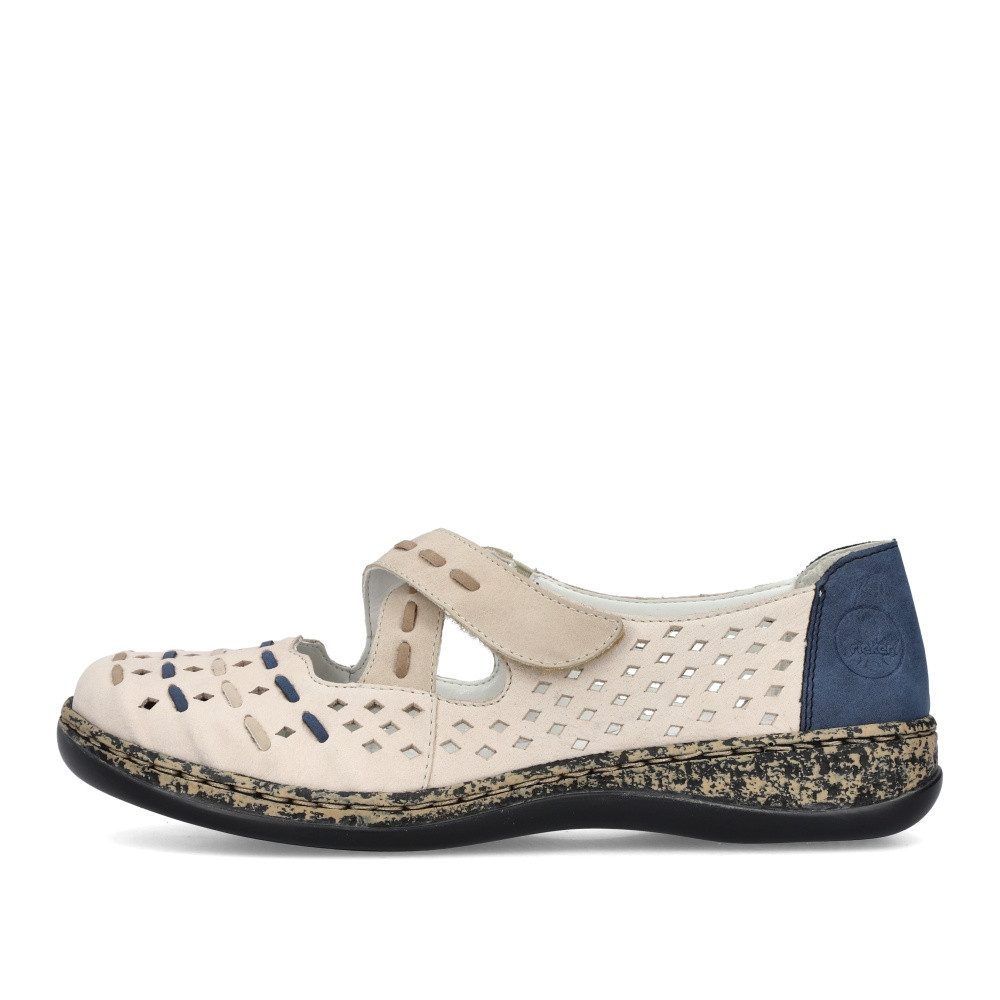 detail Dámské baleríny RIEKER 46378-90 béžová S3