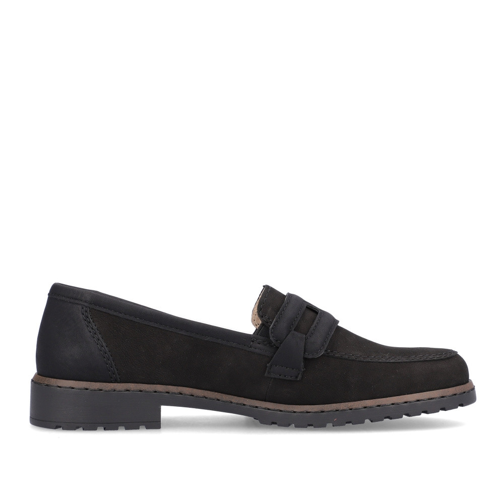 detail Dámské mokasíny RIEKER 51864-00 černá S3