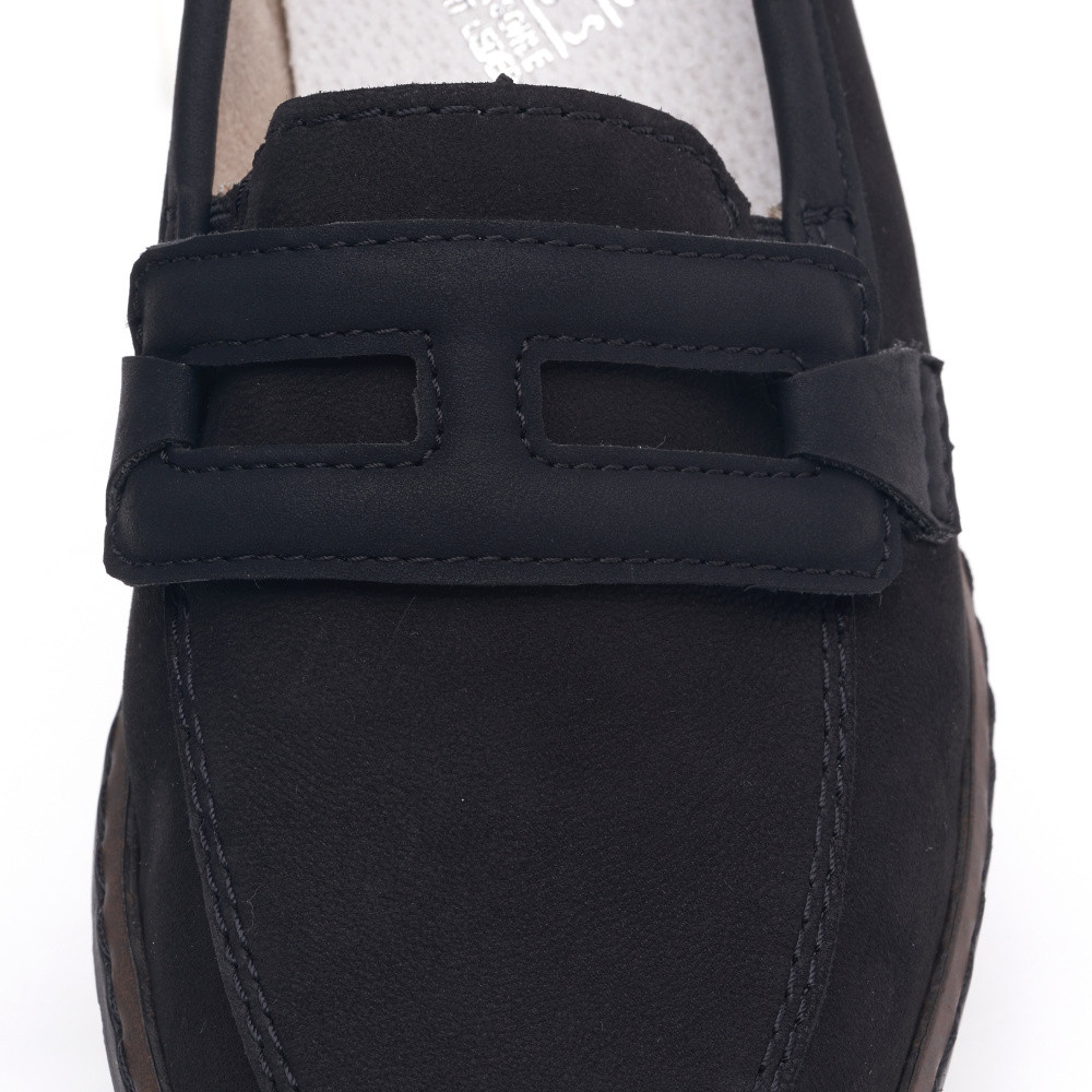 detail Dámské mokasíny RIEKER 51864-00 černá S3