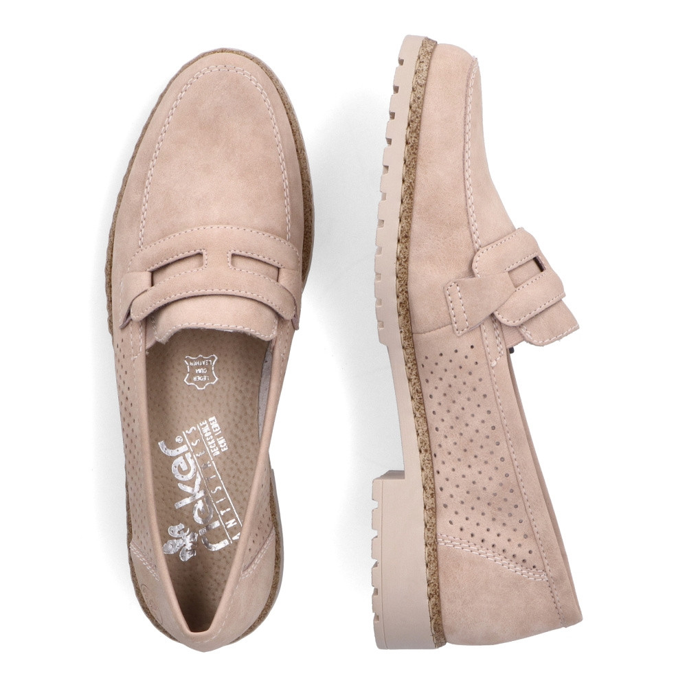 detail Dámské mokasíny RIEKER 51866-31 růžová S3