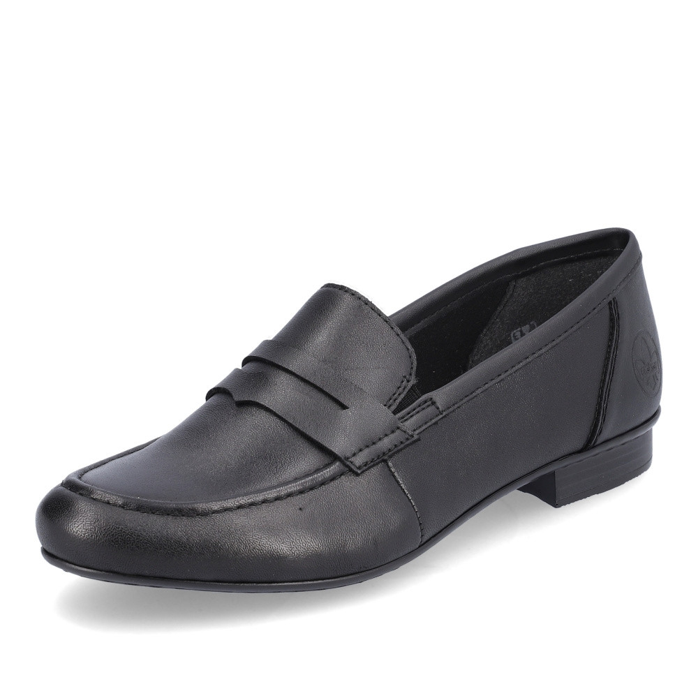 detail Dámské mokasíny RIEKER 51954-01 černá S4