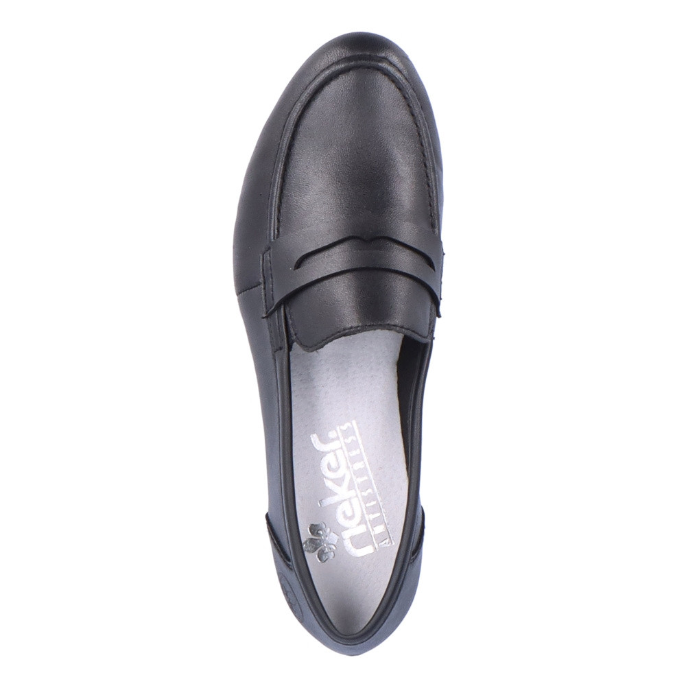 detail Dámské mokasíny RIEKER 51954-01 černá S4