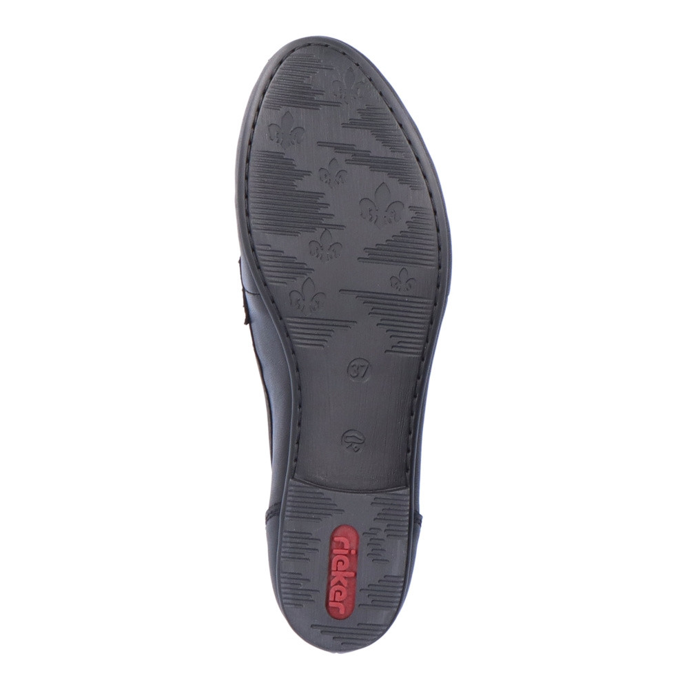 detail Dámské mokasíny RIEKER 51954-01 černá S4