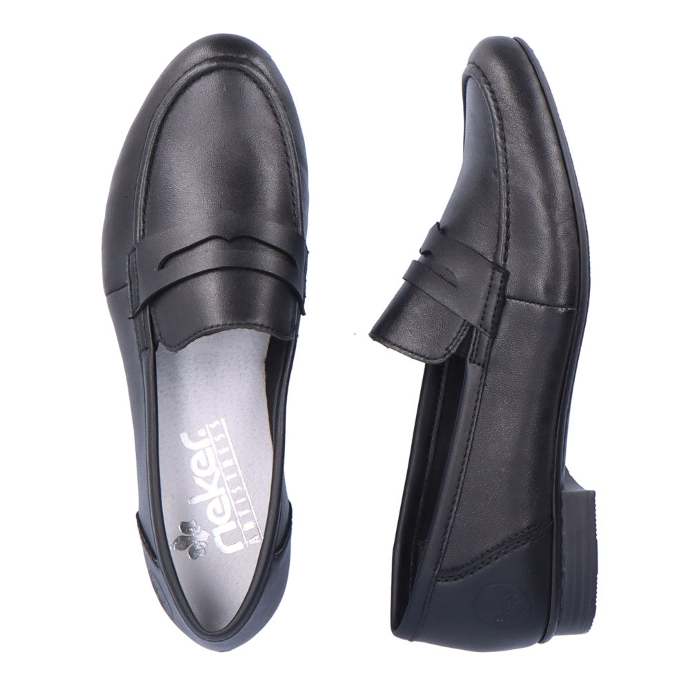 detail Dámské mokasíny RIEKER 51954-01 černá S4