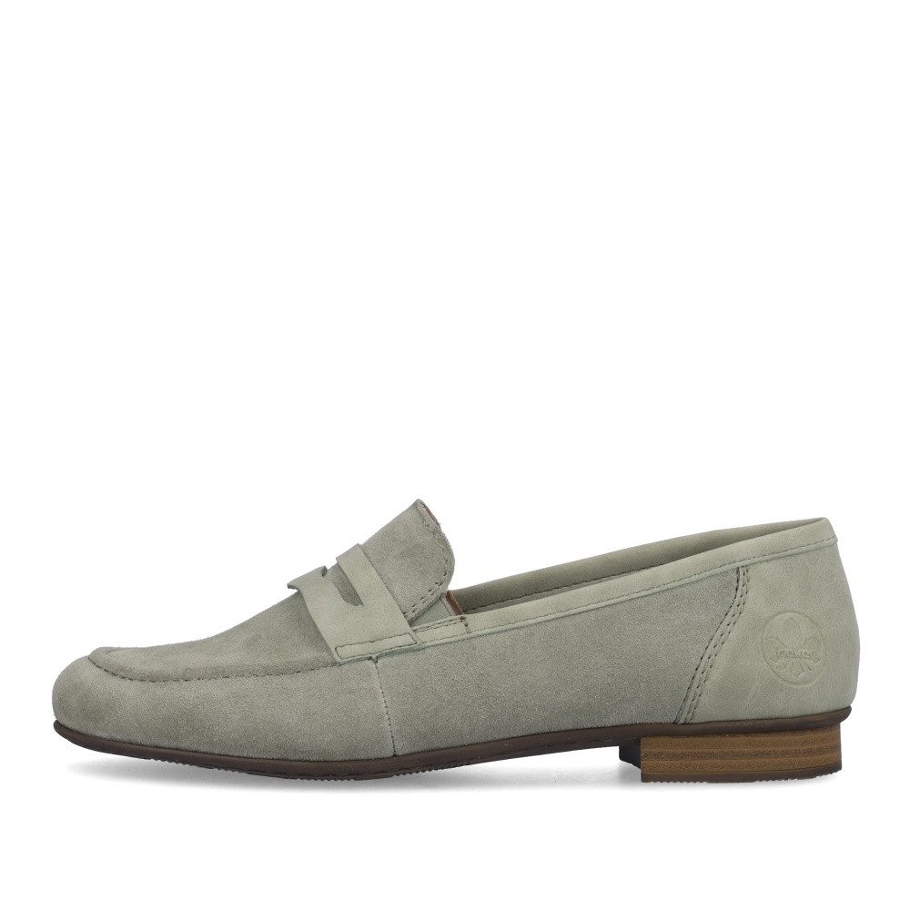 detail Dámske mokasíny RIEKER 51954-52 zelená S3