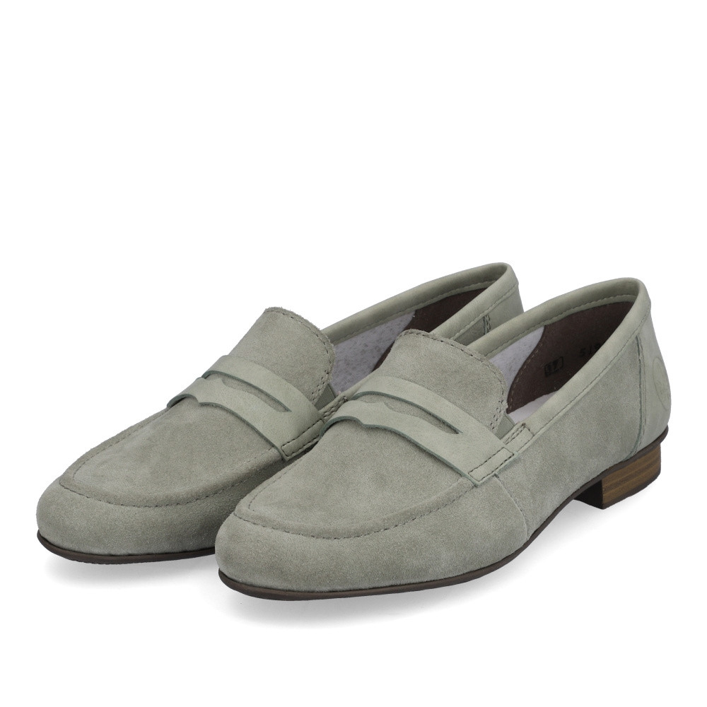 detail Dámske mokasíny RIEKER 51954-52 zelená S3