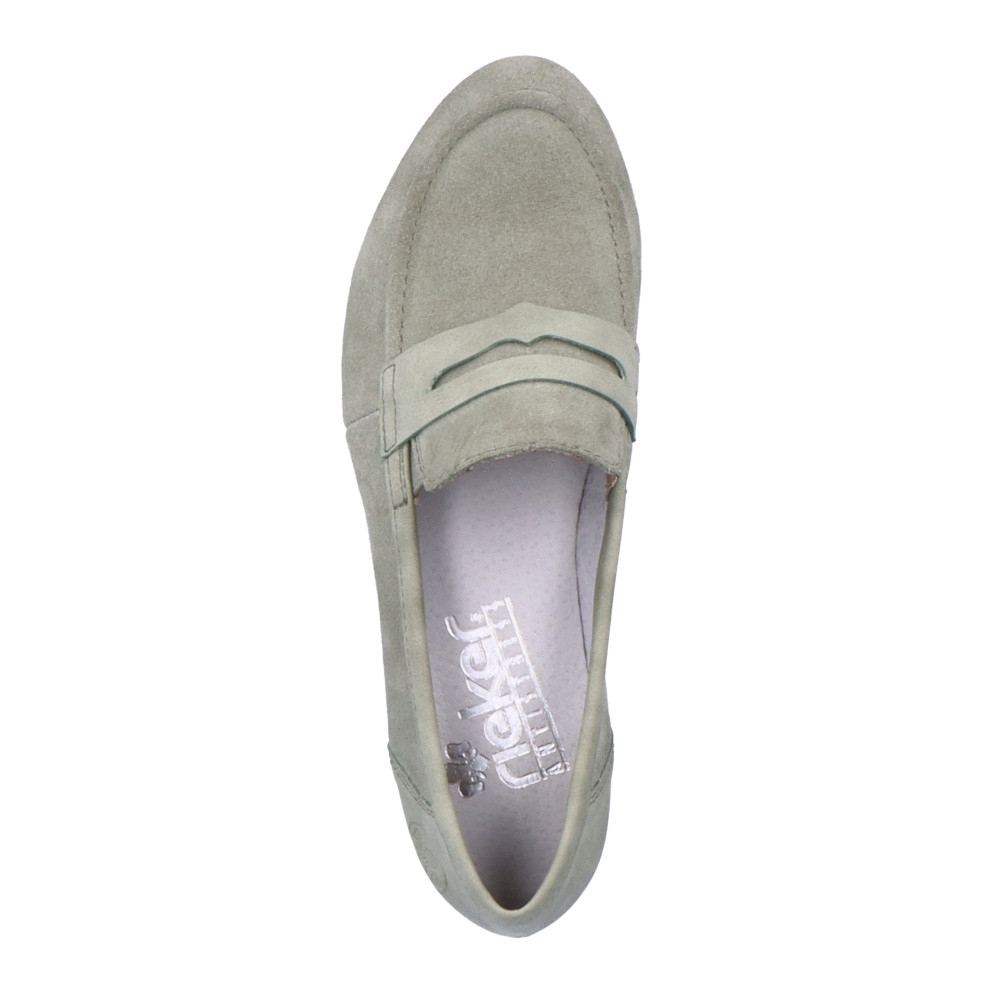 detail Dámske mokasíny RIEKER 51954-52 zelená S3