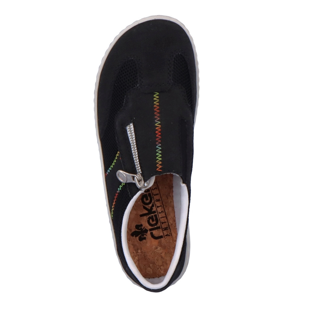 detail Dámské mokasíny RIEKER 52853-00 černá S3