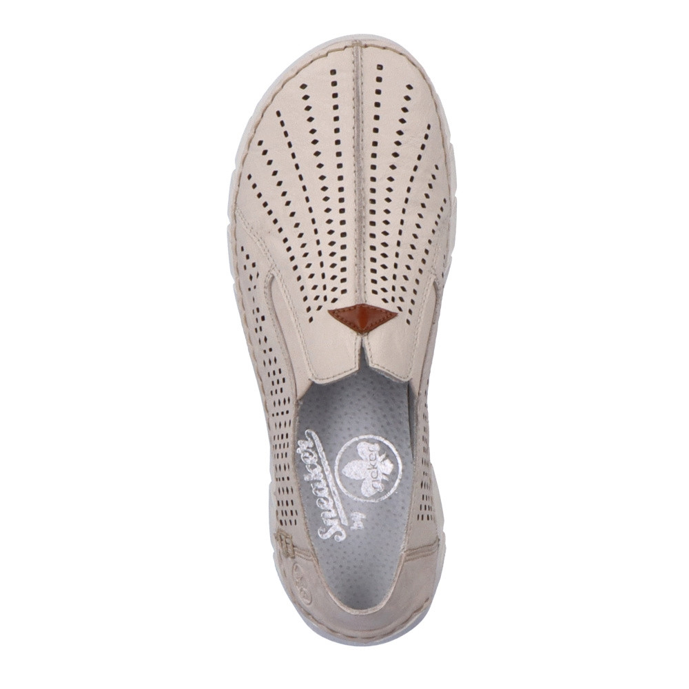 detail Dámské mokasíny RIEKER RIE-10104044-S3 béžová