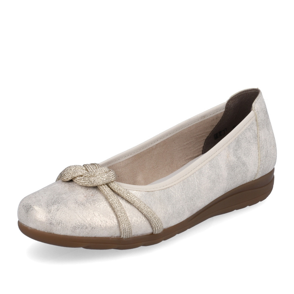 detail Dámské baleríny RIEKER L9368-60 zlatá S3