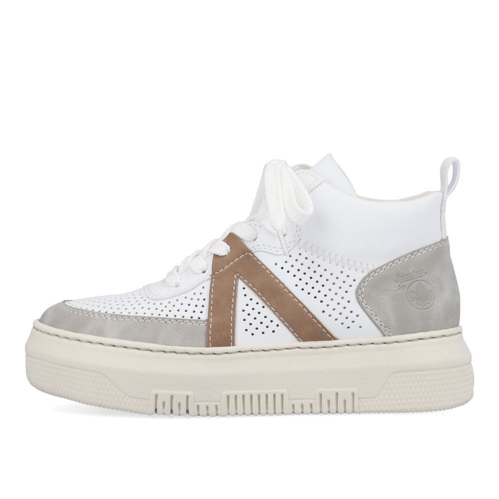 detail Dámská kotníková obuv RIEKER M1935-80 bílá S3