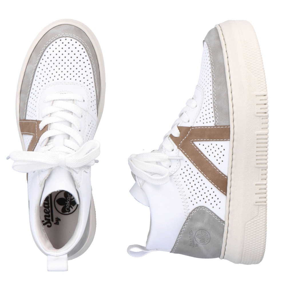 detail Dámská kotníková obuv RIEKER M1935-80 bílá S3