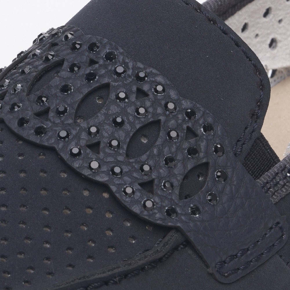 detail Dámské mokasíny RIEKER M9255-14 modrá S3