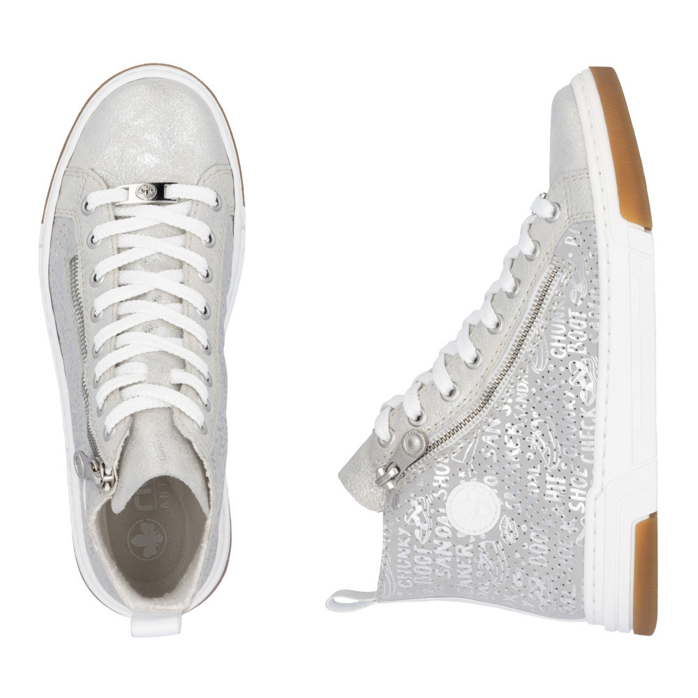 detail Dámské tenisky RIEKER N3945-40 stříbrná S5
