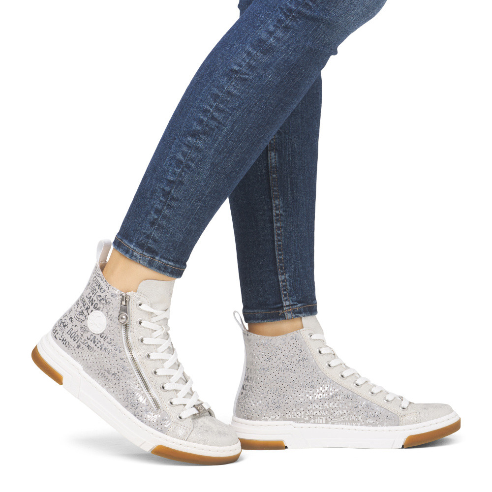 detail Dámské tenisky RIEKER N3945-40 stříbrná S5