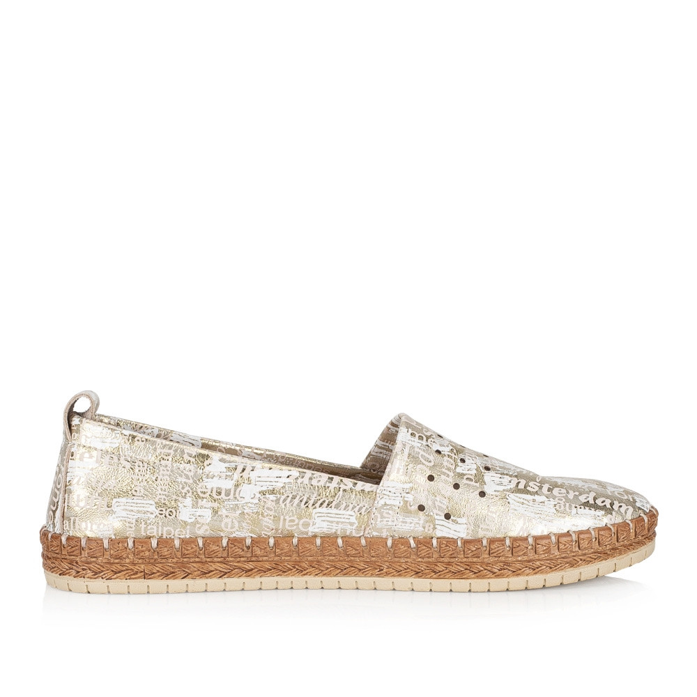 detail Dámské mokasíny IBERIUS 061-YT326 zlatá S3