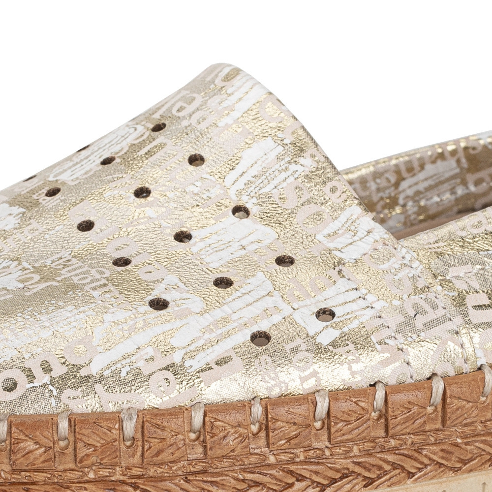 detail Dámské mokasíny IBERIUS 061-YT326 zlatá S3