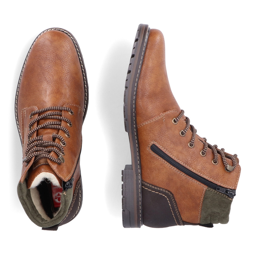 detail Pánska členková obuv RIEKER 13741-25 hnedá W3