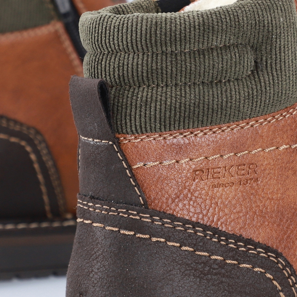 detail Pánska členková obuv RIEKER 13741-25 hnedá W3