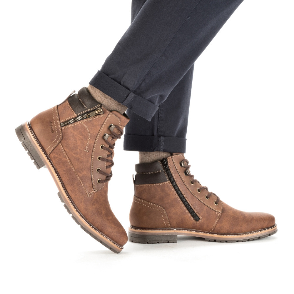 detail Pánská kotníková obuv RIEKER 13742-24 hnědá W3