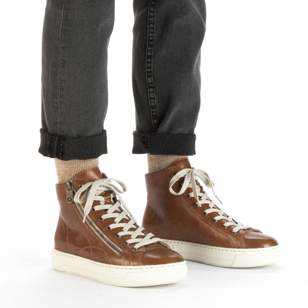 detail Dámská kotníková obuv RIEKER L9880-24 hnědá W3