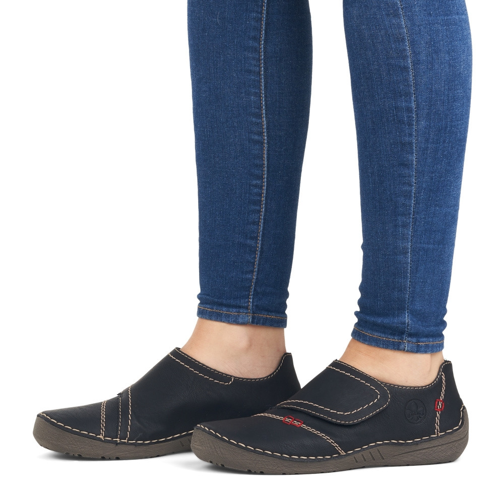 detail Dámské polobotky RIEKER 52577-00 černá W3