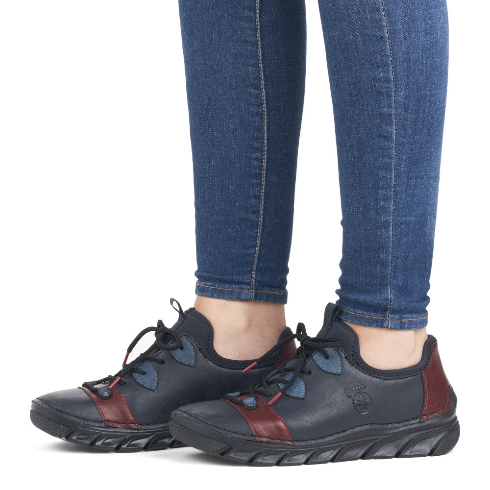 detail Dámské polobotky RIEKER 55057-14 modrá W3