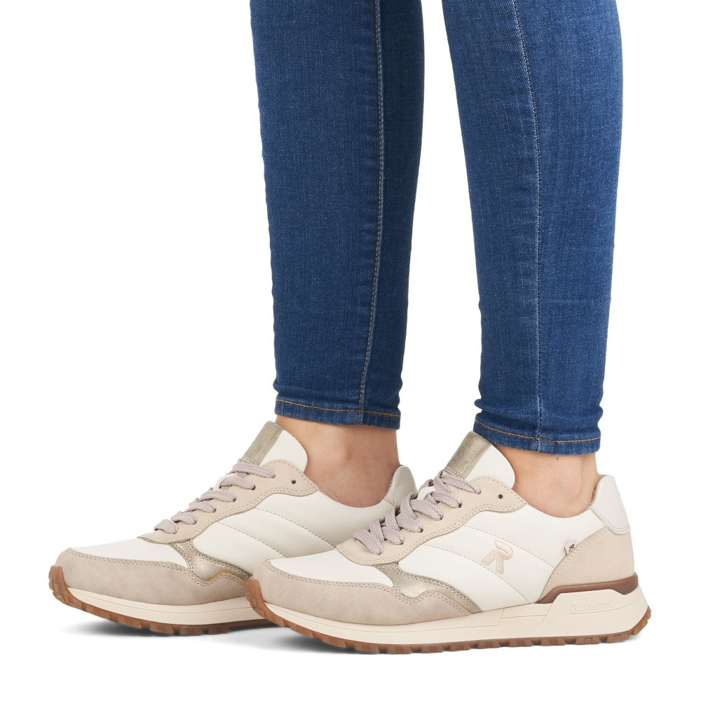 detail Dámske tenisky RIEKER REVOLUTION W0605-60 béžová W3
