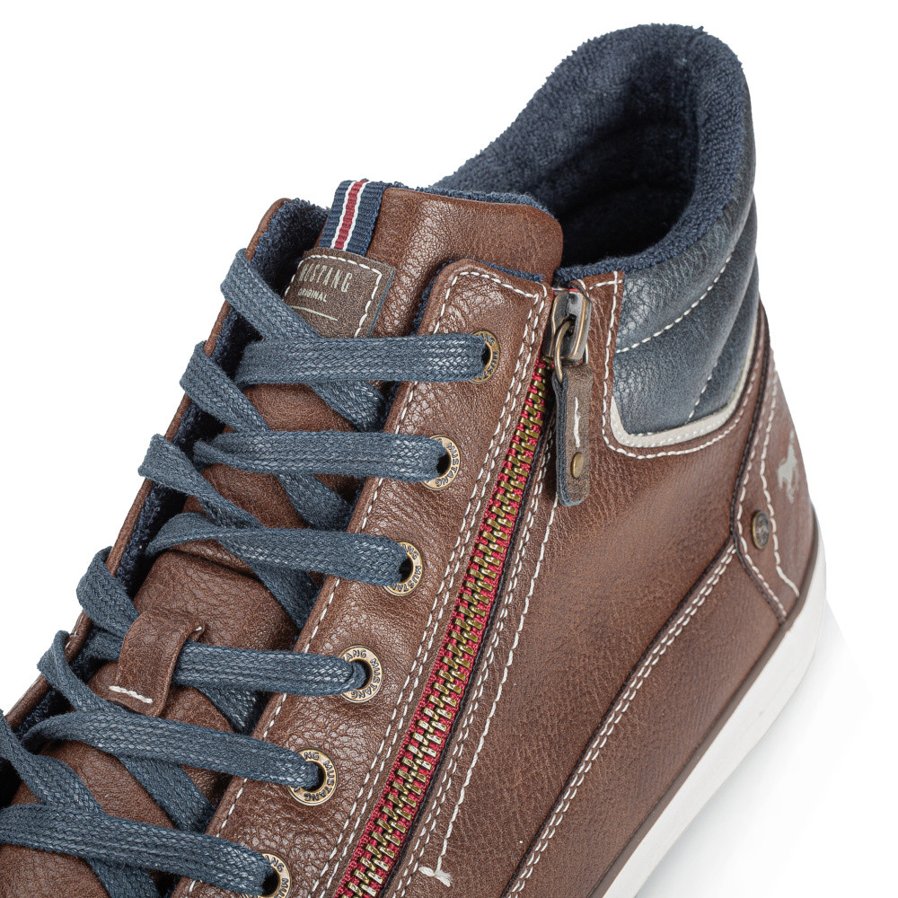 detail Pánská kotníková obuv MUSTANG 4129502-3 hnědá W4