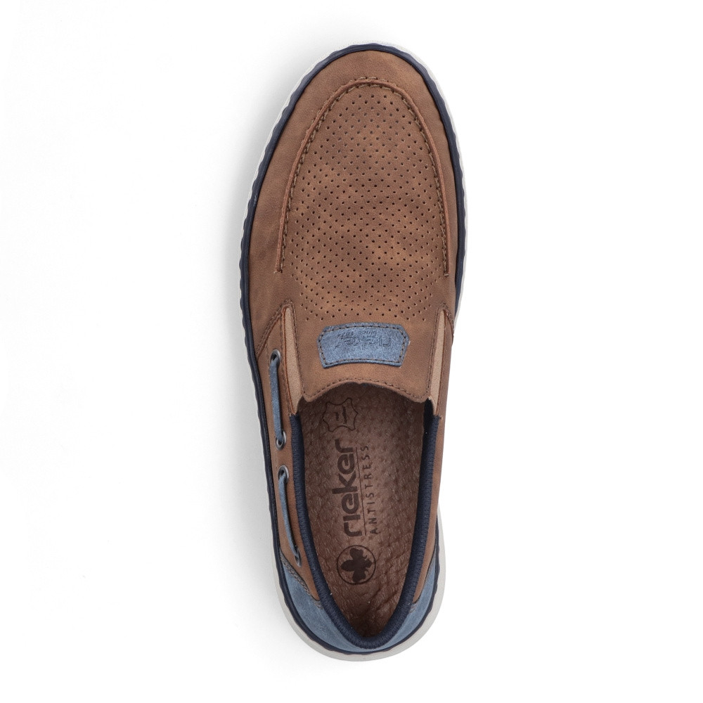 detail Pánské mokasíny RIEKER B2264-24 hnědá S4
