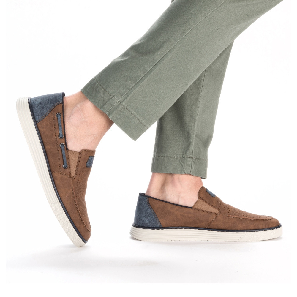 detail Pánské mokasíny RIEKER B2264-24 hnědá S4