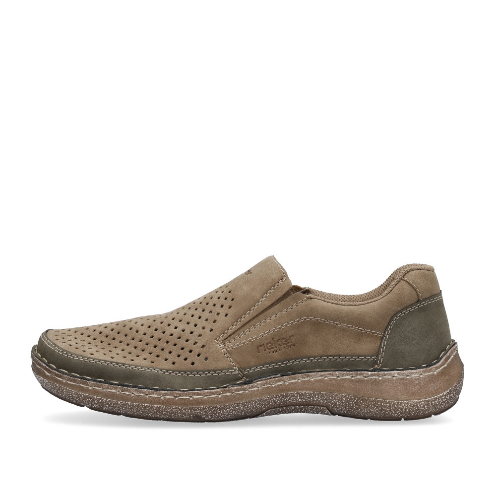 detail Pánské mokasíny RIEKER 03079-64 béžová S4