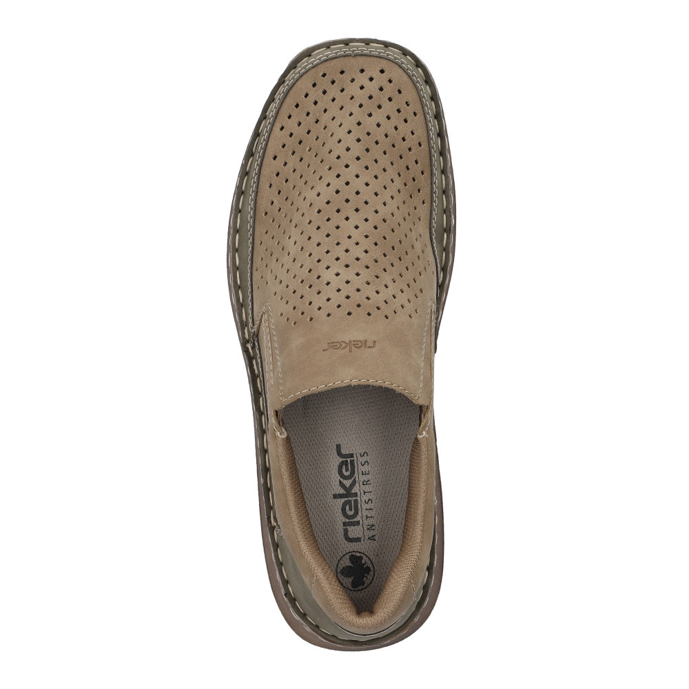 detail Pánské mokasíny RIEKER 03079-64 béžová S4