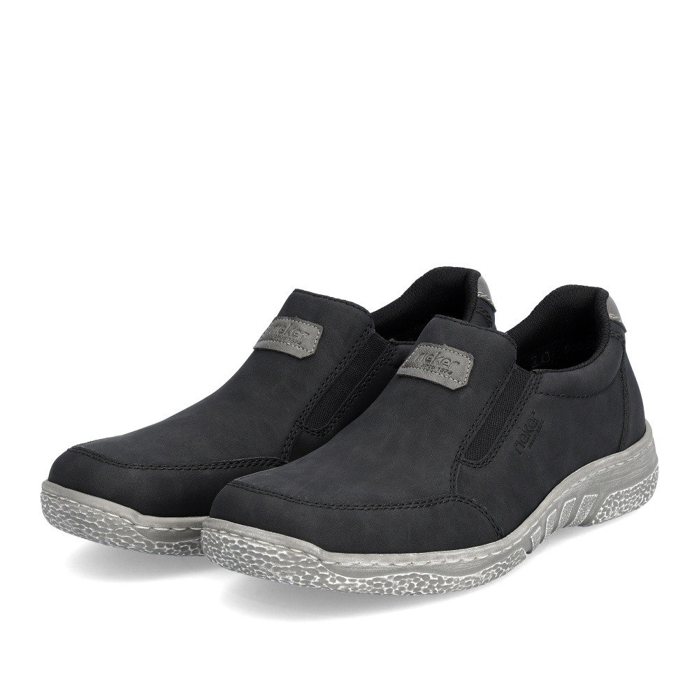 detail Pánské mokasíny RIEKER 03553-00 černá S4