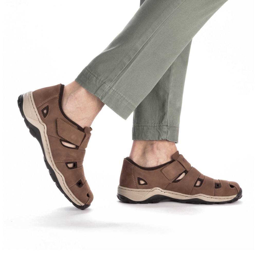 detail Pánské polobotky RIEKER 08067-24 hnědá S4