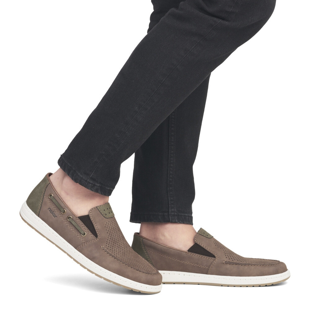 detail Pánské mokasíny RIEKER 18266-26 hnědá S4