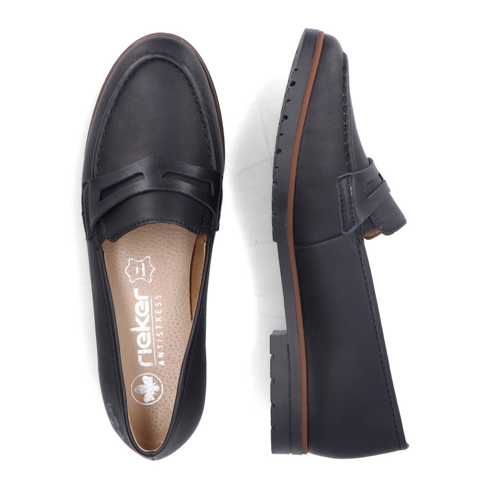 detail Dámské mokasíny RIEKER 45300-00 černá S5