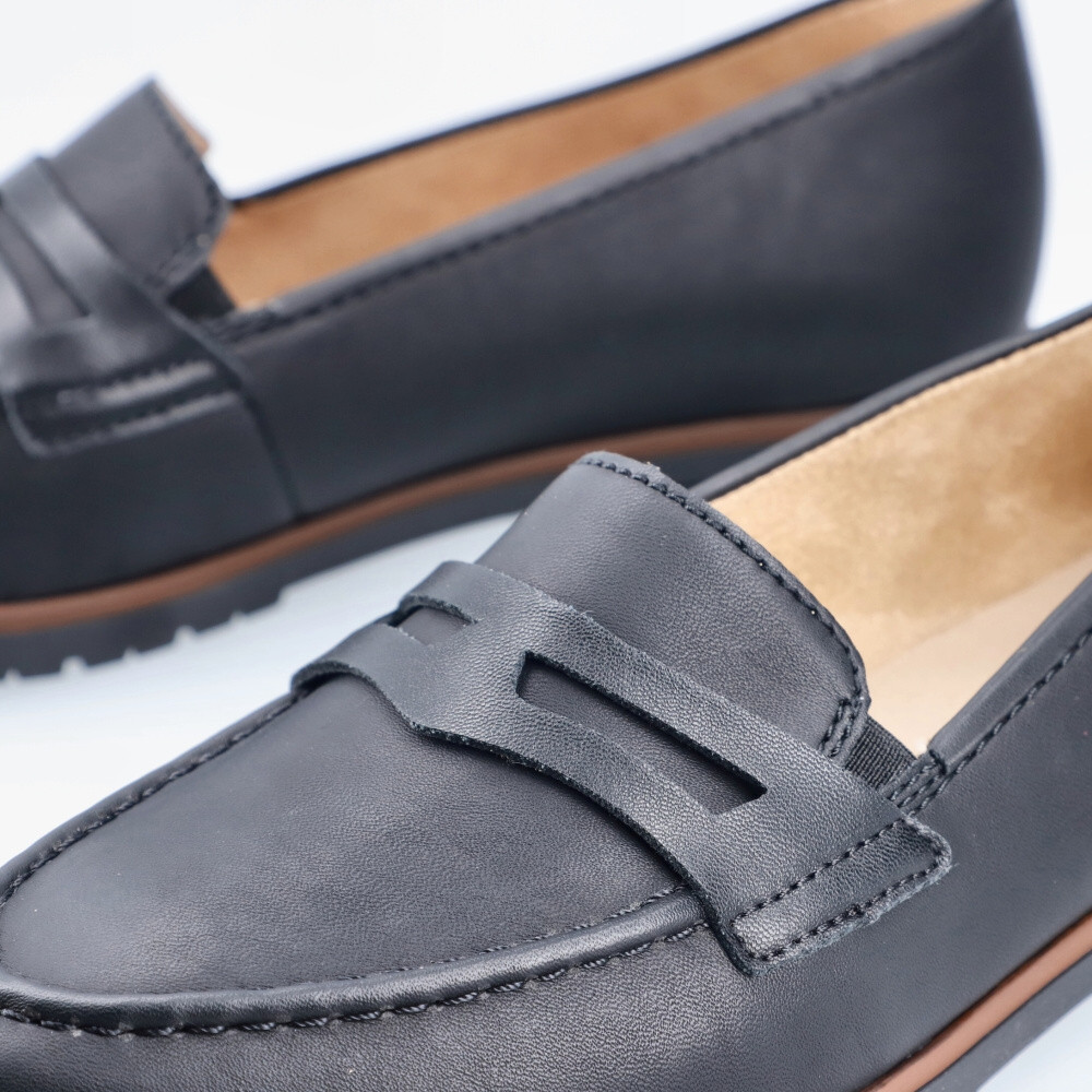 detail Dámské mokasíny RIEKER 45300-00 černá S5