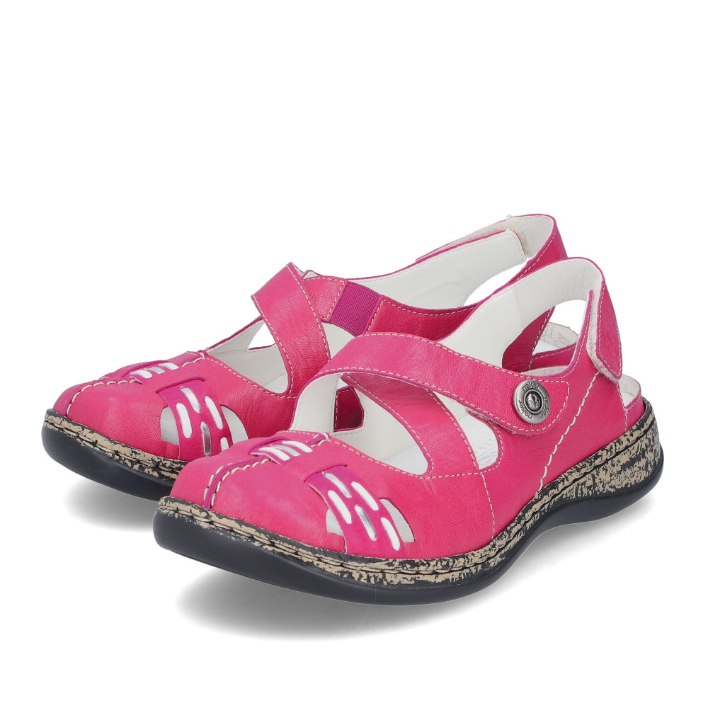 detail Dámské sandály RIEKER 46377-31 růžová S4