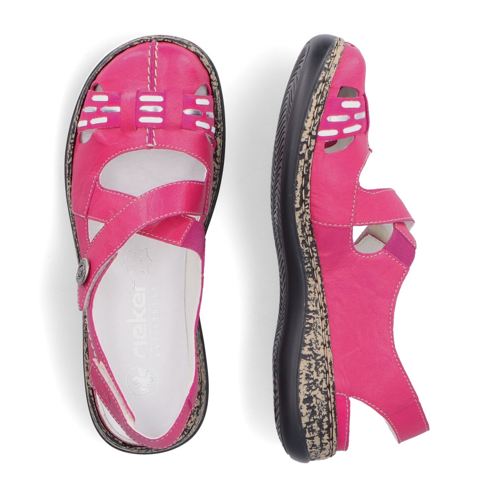 detail Dámské sandály RIEKER 46377-31 růžová S4