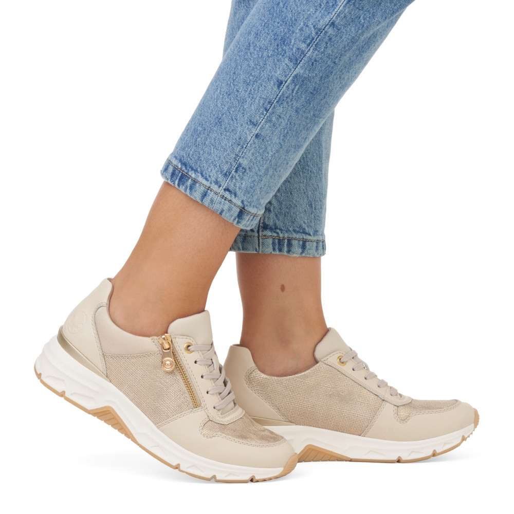 detail Dámské tenisky RIEKER 48101-60 béžová S5